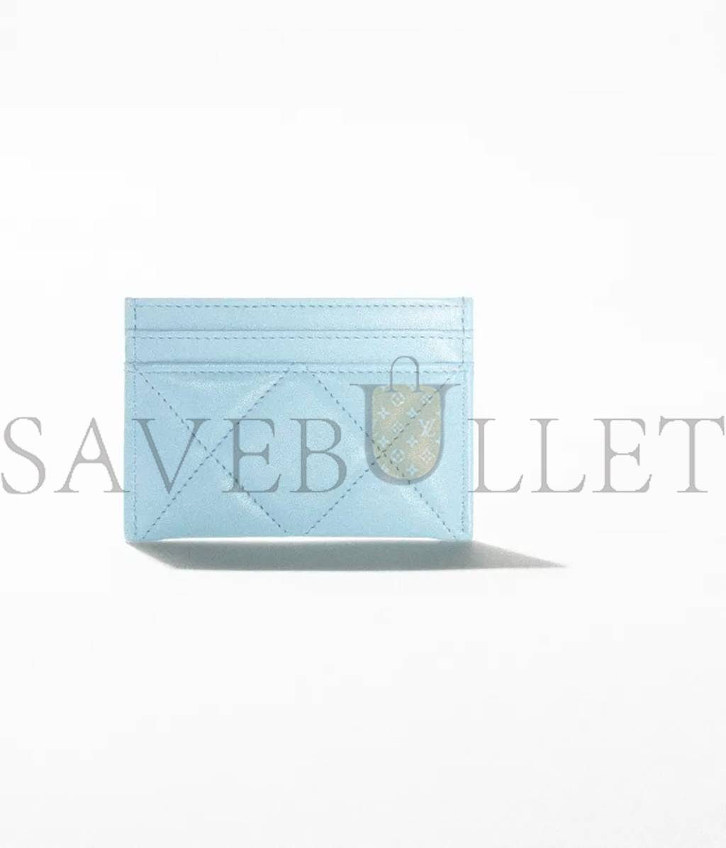 CHANEL CHANEL 19 CARD HOLDER  SILVER HARDWARE AP1167 B07327 NH626 (11.2*7.5*0.5cm)